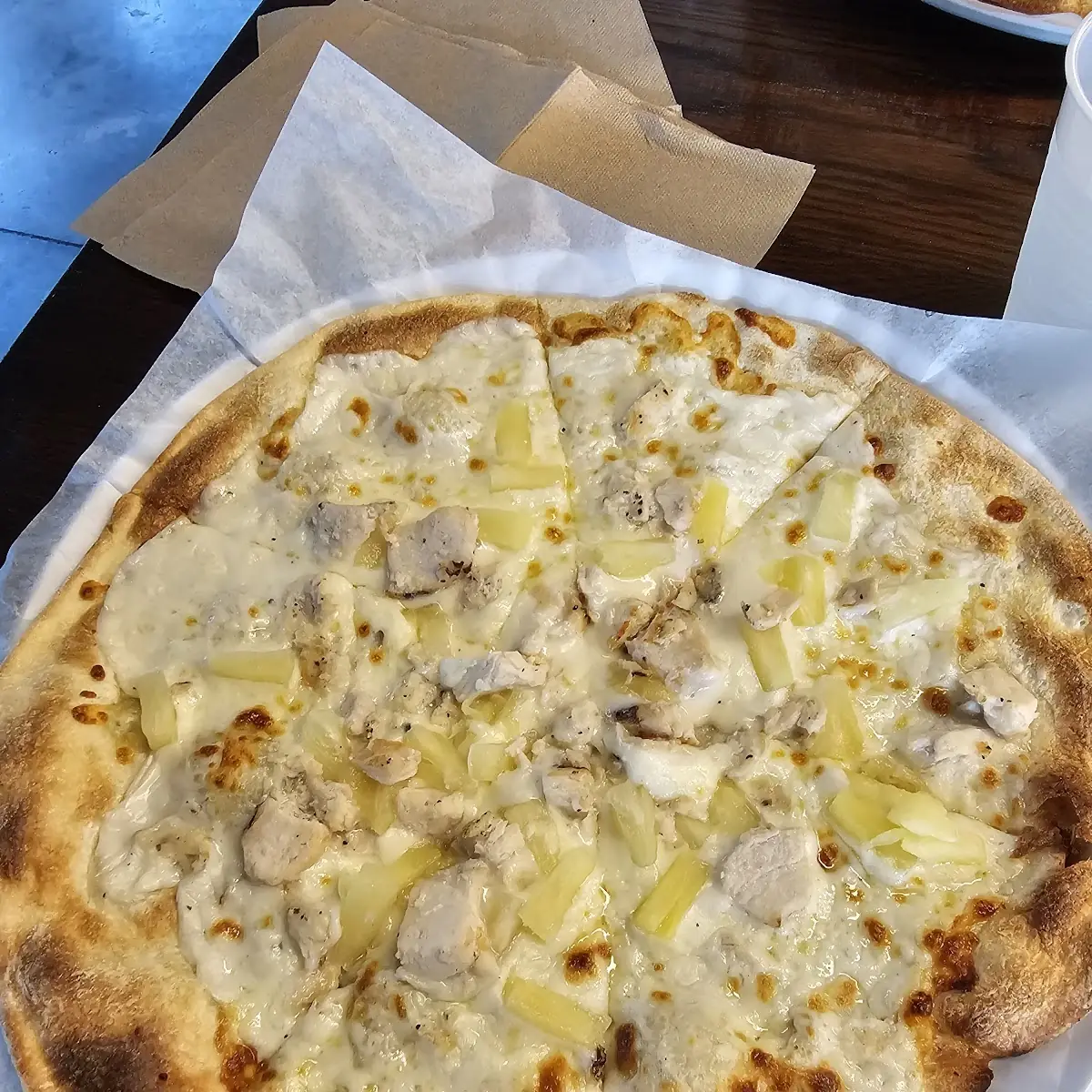 Chicken Pineapple White Pizza