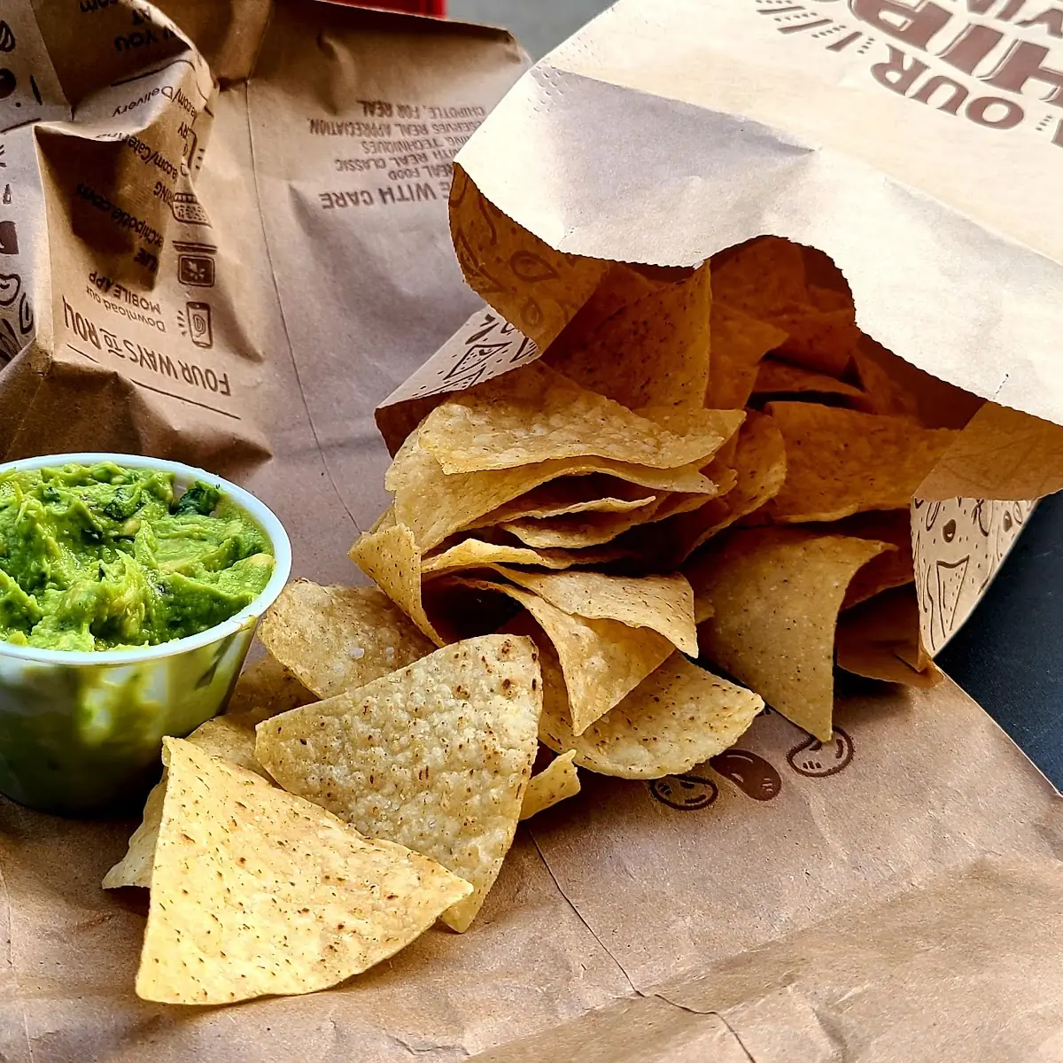 Large Chips & Large Guacamole, Chipotle Mexican Grill