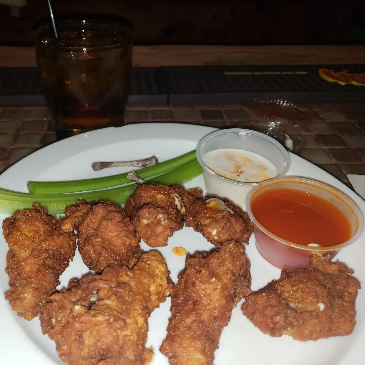 Hot Wings with Sauce on the Side