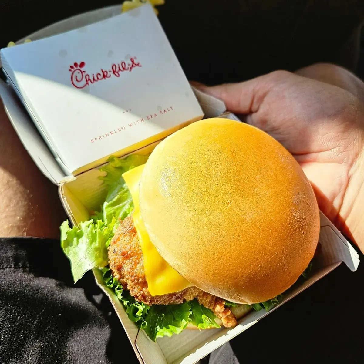 Crispy Chicken Deluxe with Waffle Fries