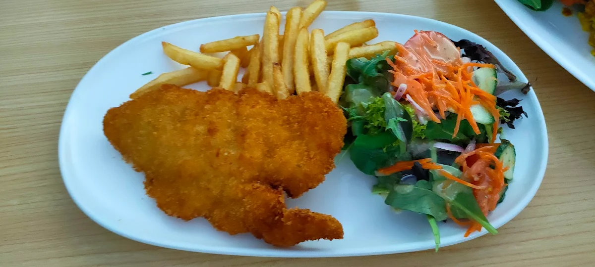Chicken Schnitzel Chips and Salad, LIONS@springwood