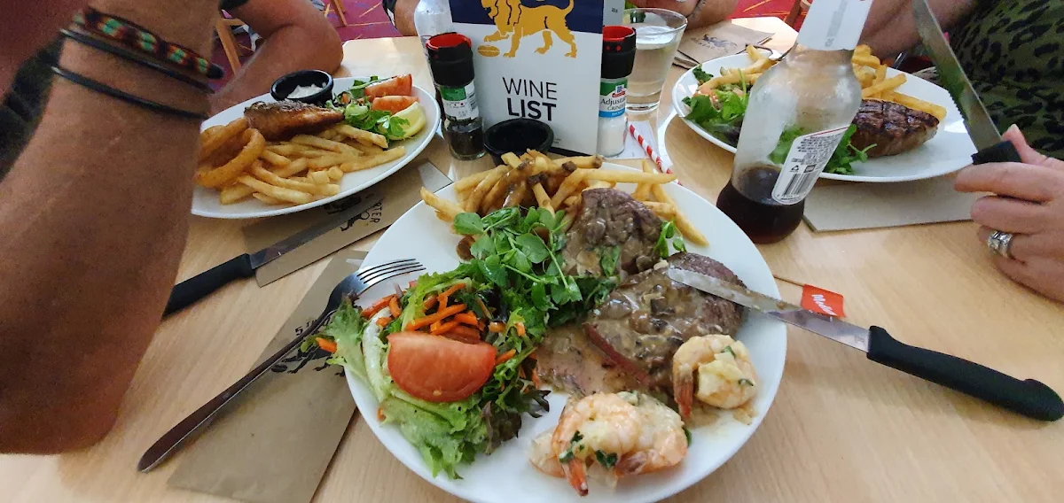 Steak and Garlic Prawns, LIONS@springwood