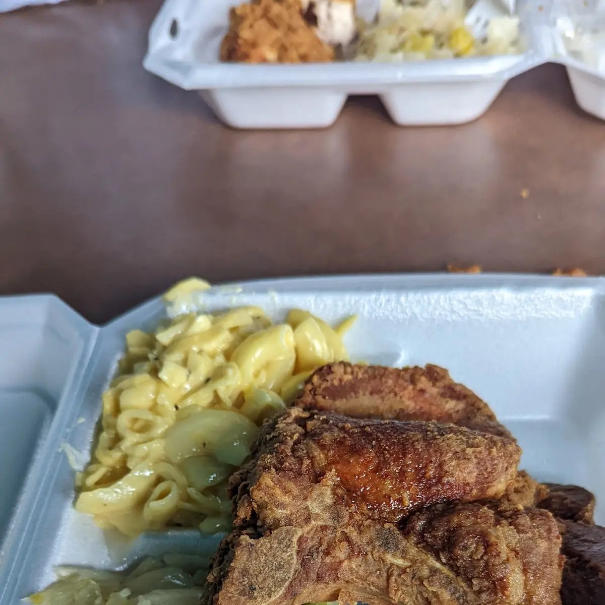 Pork Chop Macaroni and Cabbage Plate