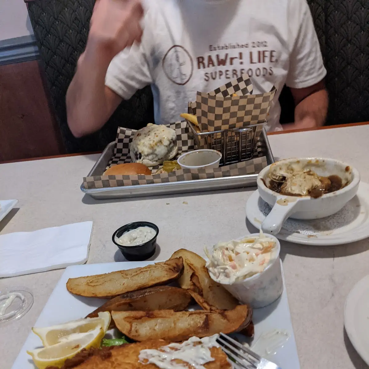 Fish & Chips and Chesapeake Burger