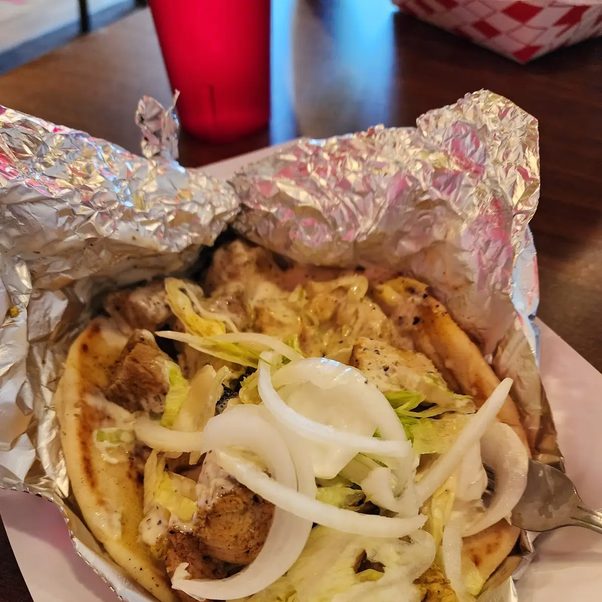 Chicken Shawarma Gyro Sandwich