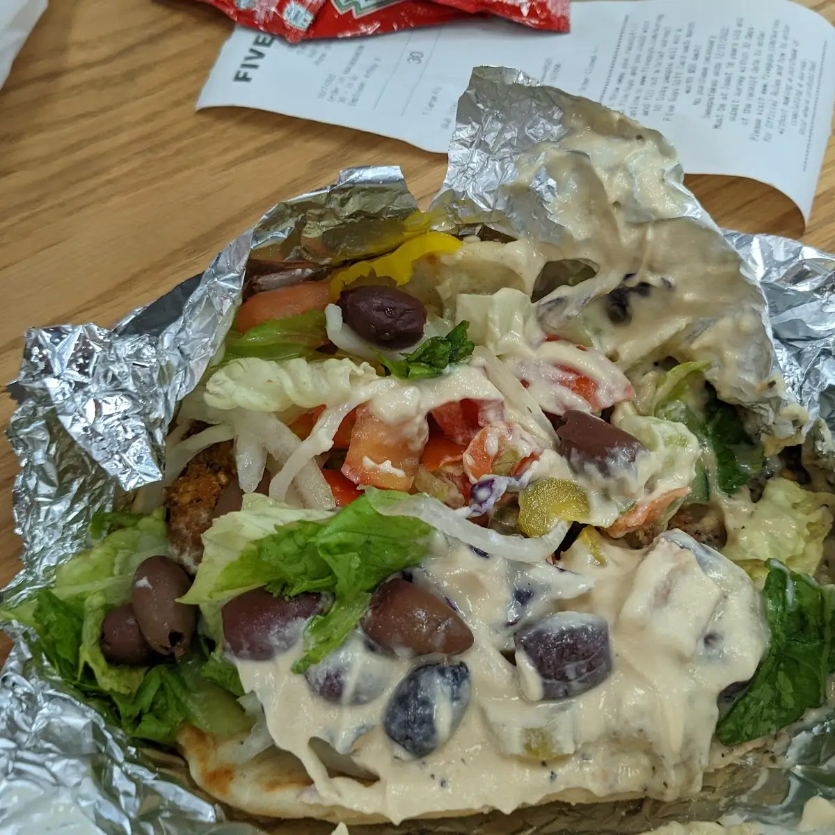 Custom Falafel Sandwich