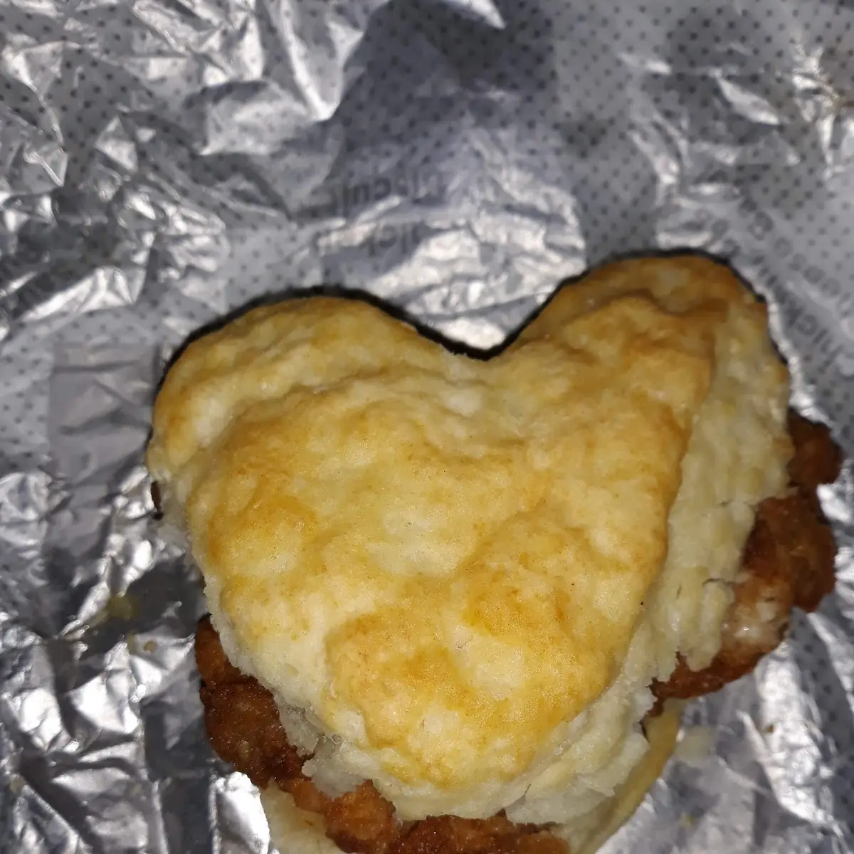 Heart Shaped Chicken Biscuit for Valentine's Day