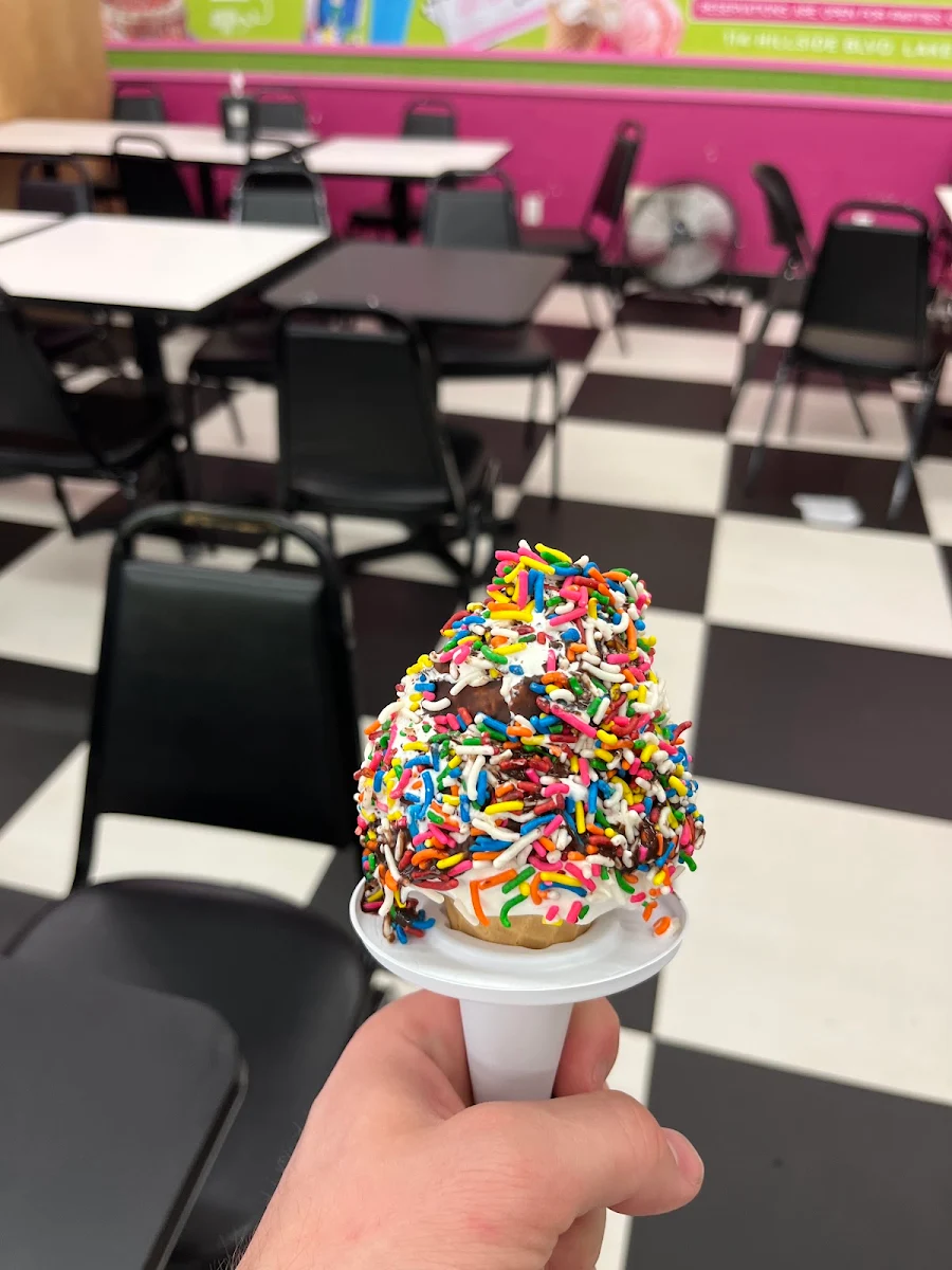Cone with Vanilla Sprinkles and Hot Chocolate Cake Pop