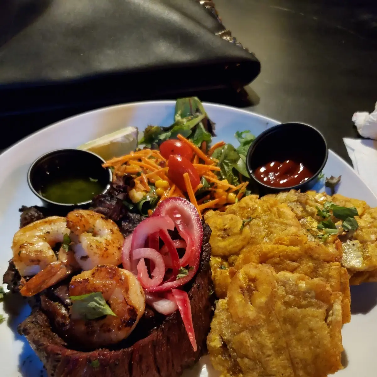 Steak and Platanos Fritos