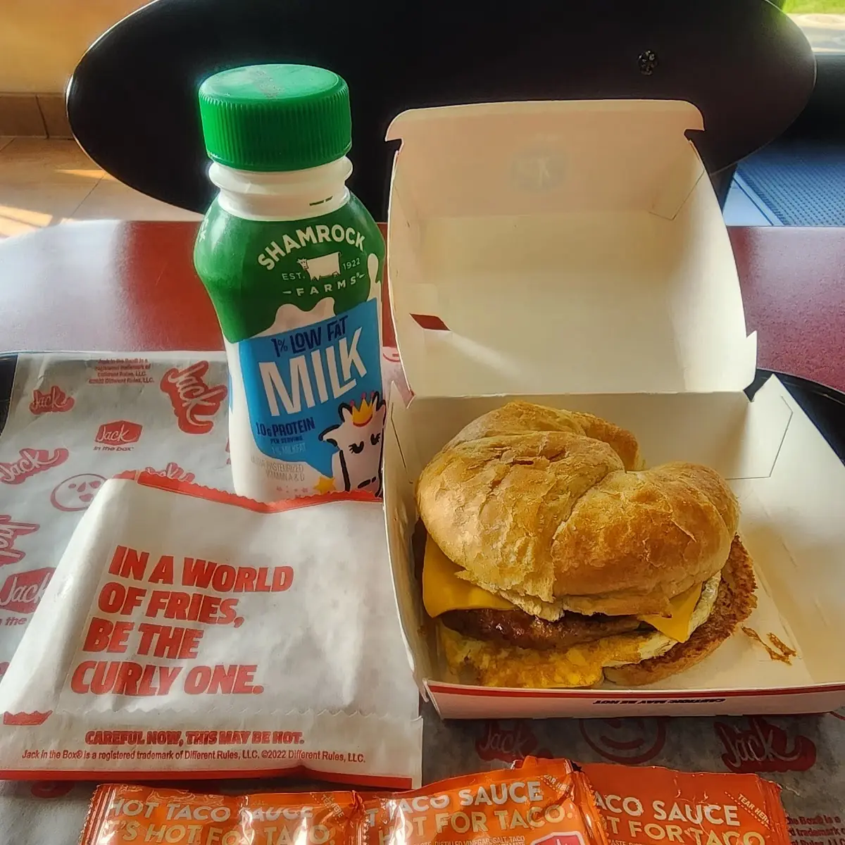 Croissant Sandwich with Hash Browns