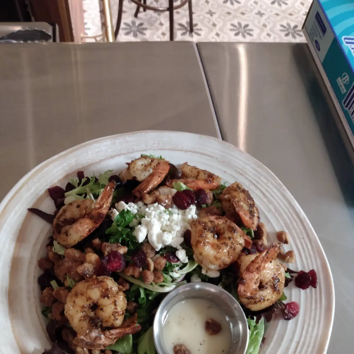 Goat Cheese Salad with Shrimp