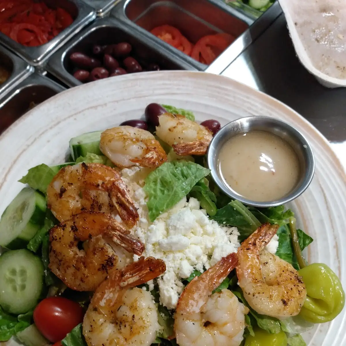 Greek Salad with Shrimp