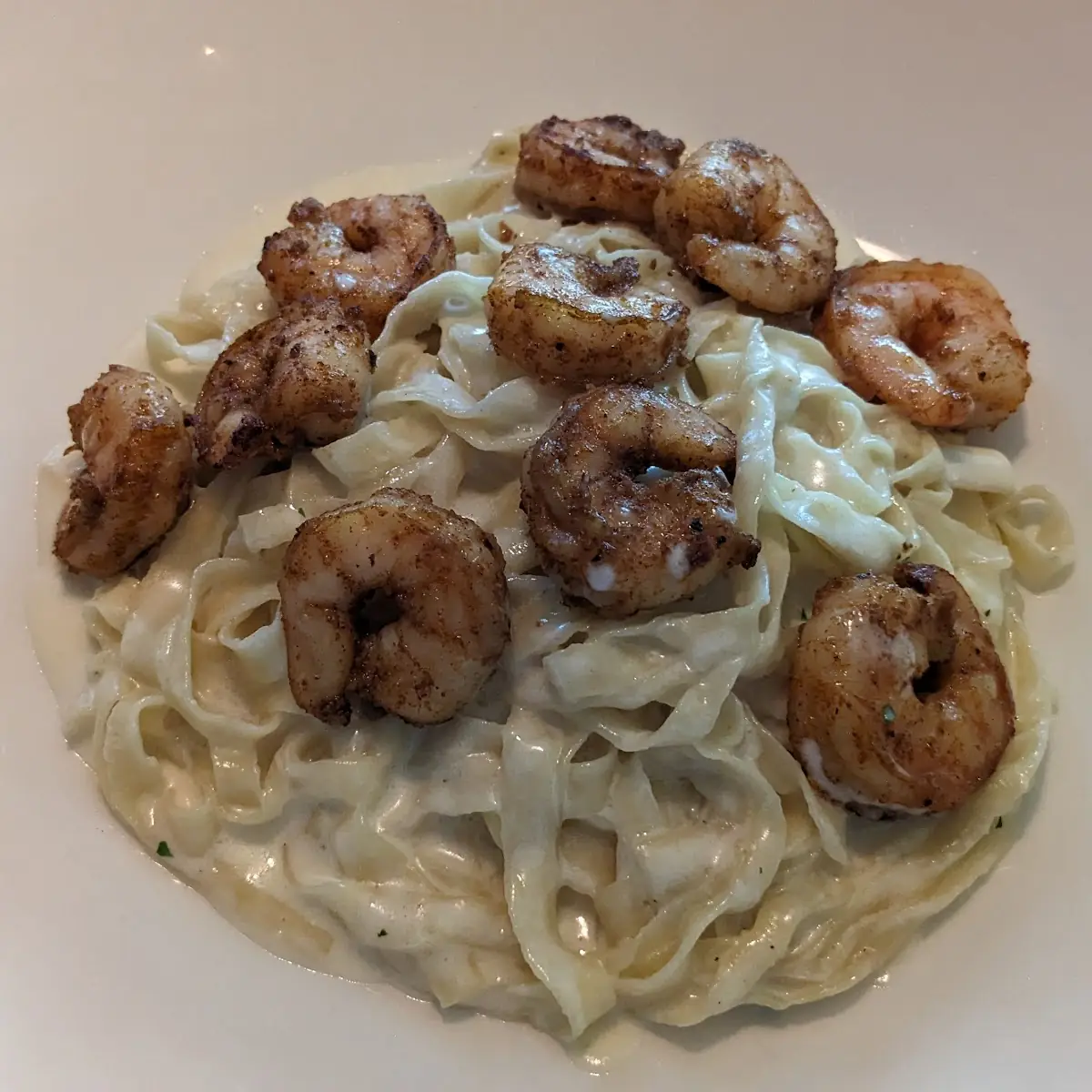 Blackened Shrimp Alfredo