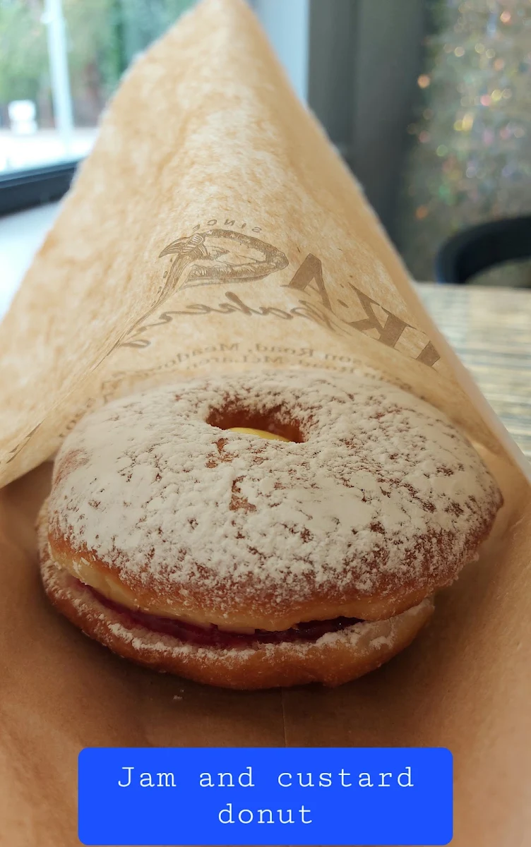 Custard and Jam Donut