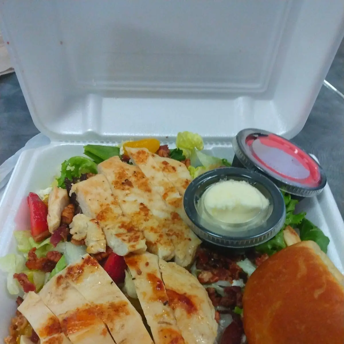 Strawberry Mandarin Orange Salad with Grilled Chicken