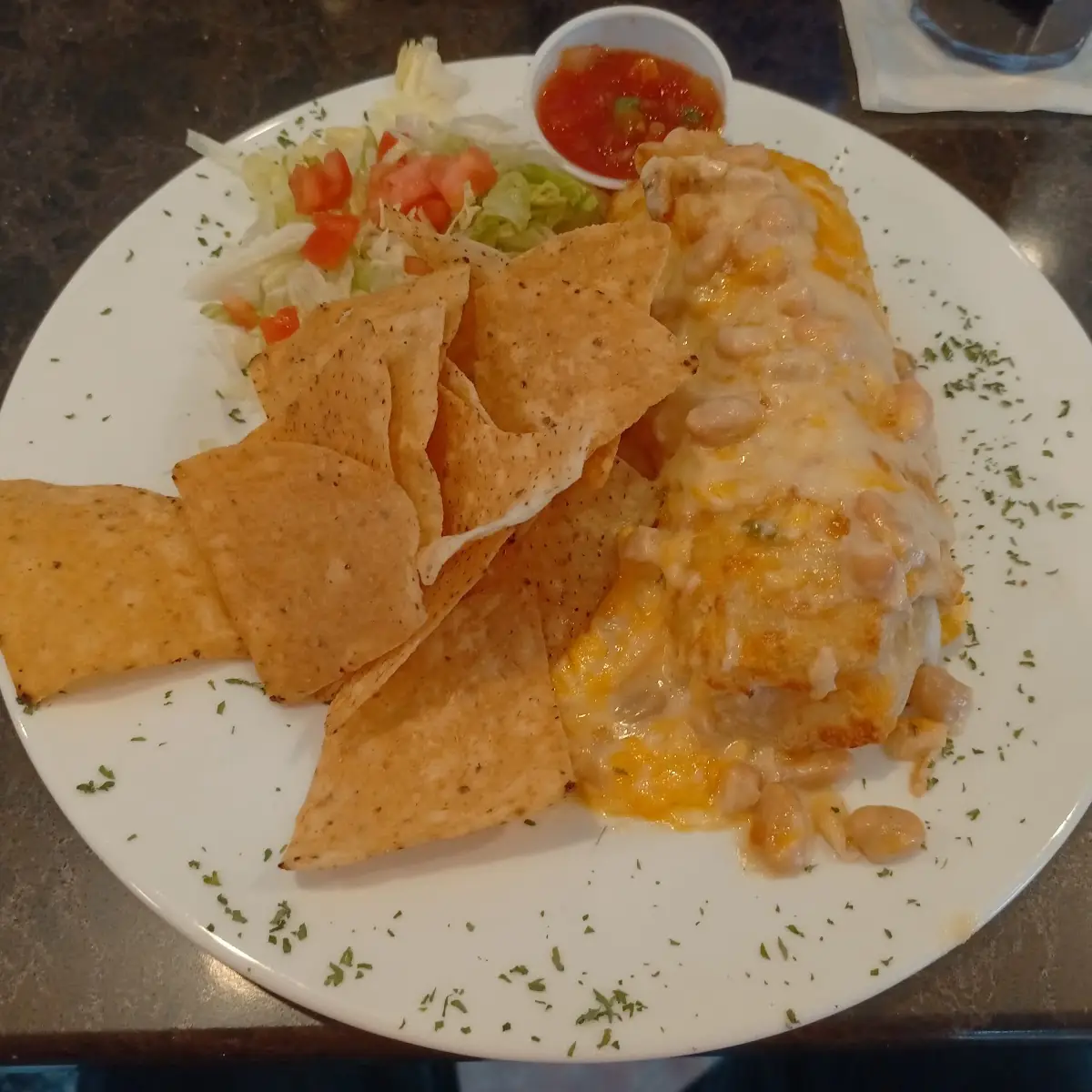 White Chili Chicken Burrito