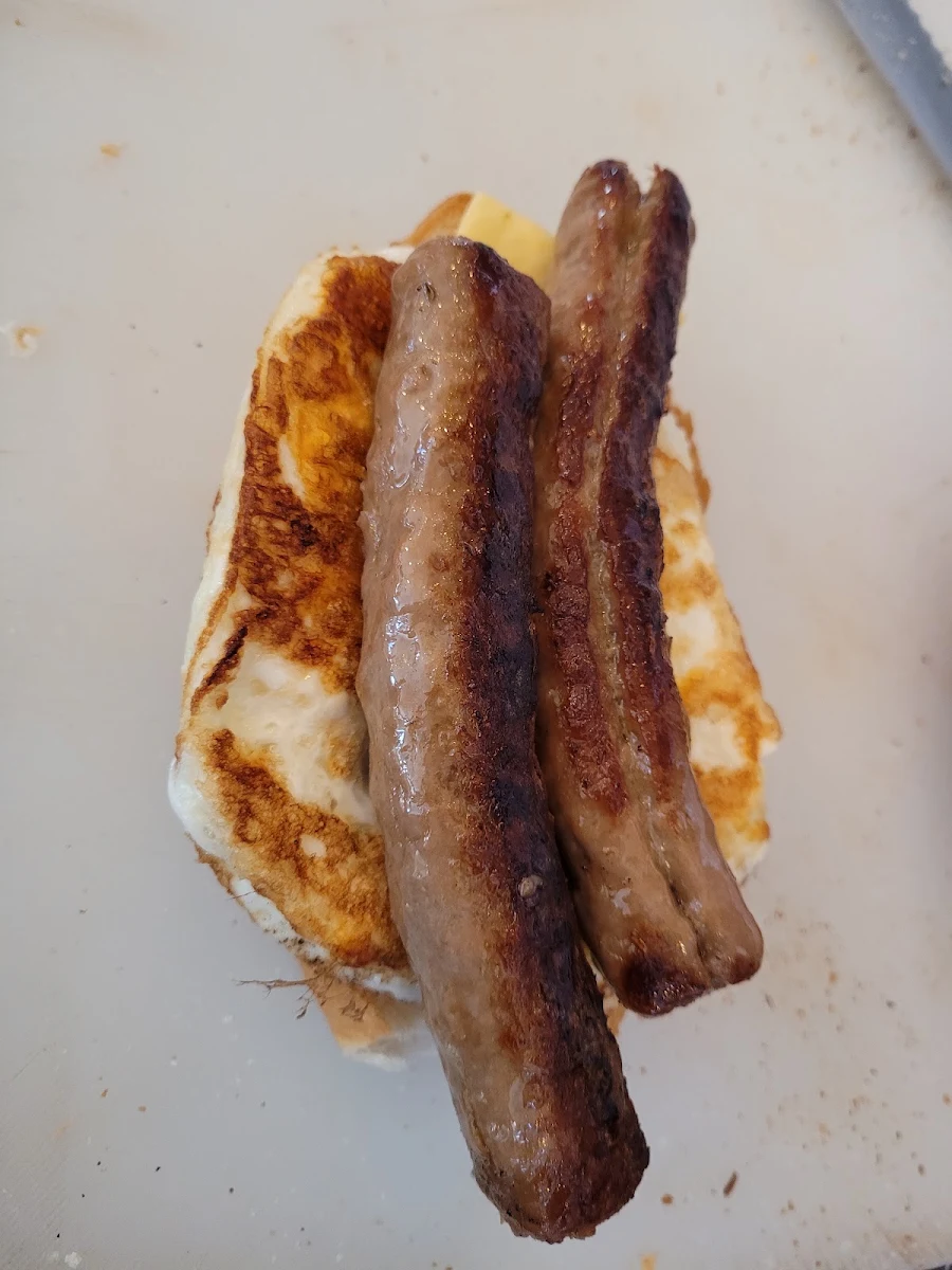 Double Sausage & Egg Roll, Rumbles Fine Cafe Eastwood