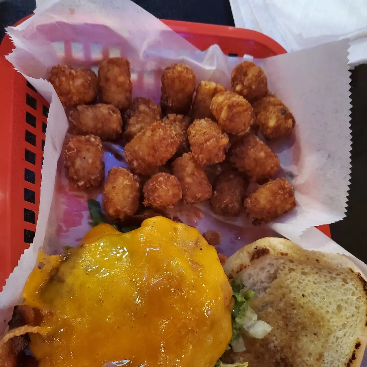 Bacon Cheeseburger with Tater Tots
