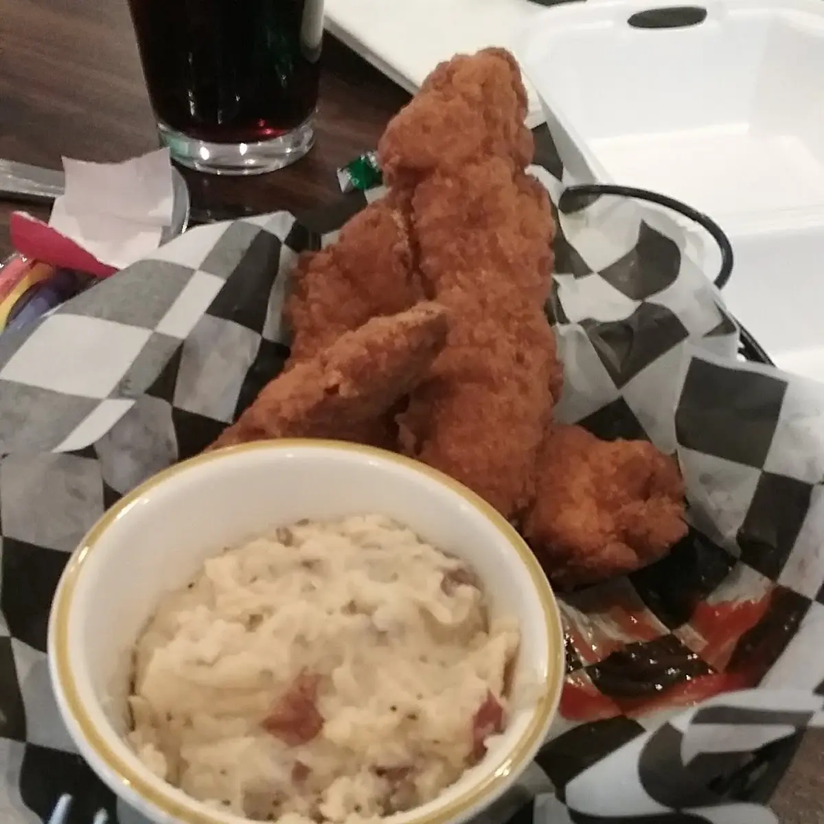 Chicken Strips and Mashed Potatoes