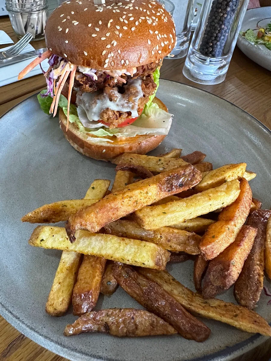 Chicken Burger and Chips, Evie's Redfern