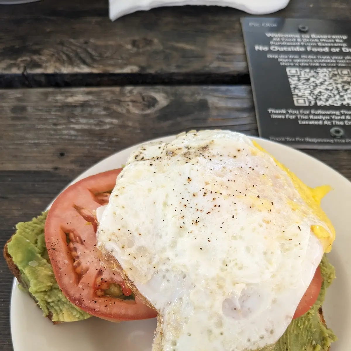 Avocado Toast with Fried Eggs and Tomato