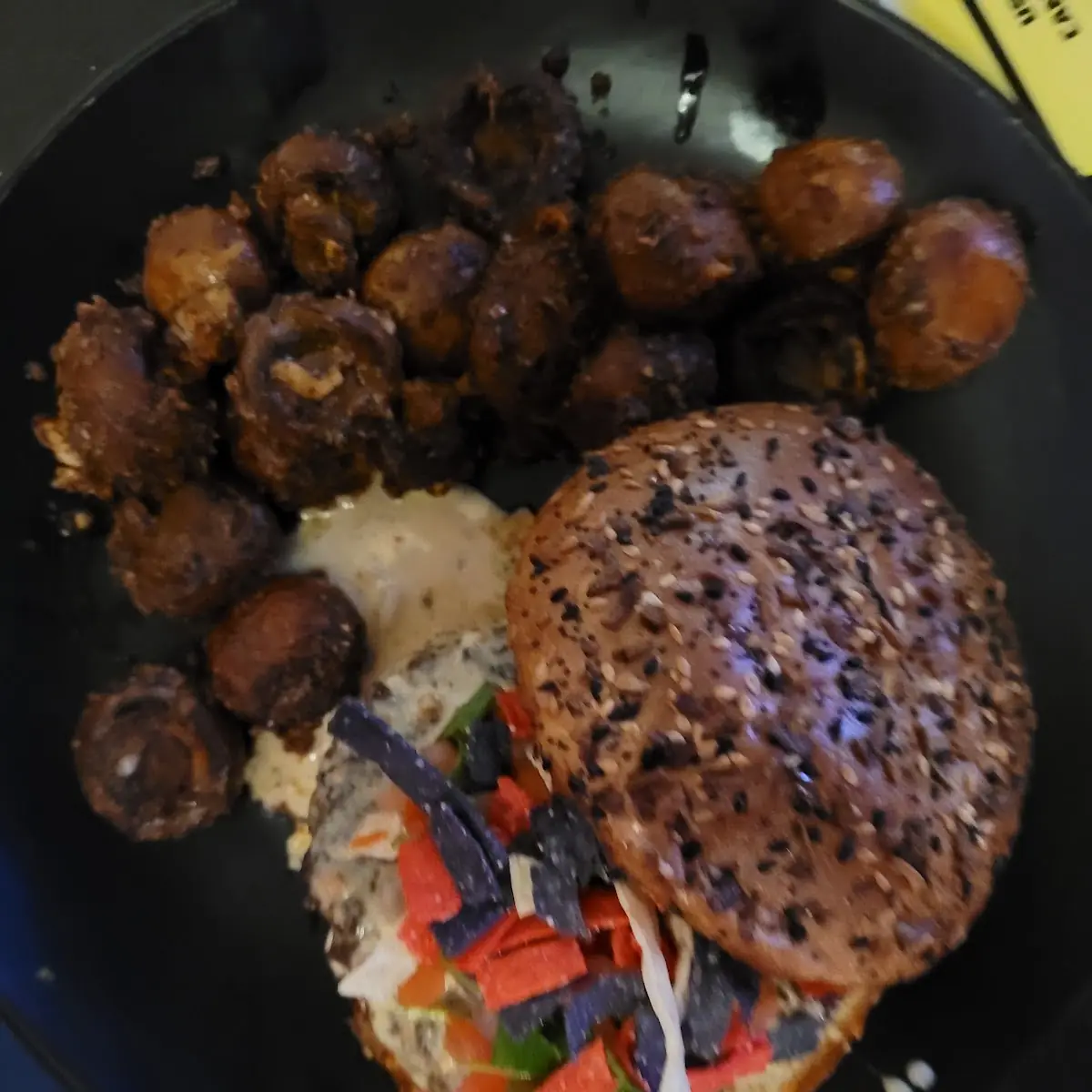 Wagyu Burger & Roasted Mushrooms