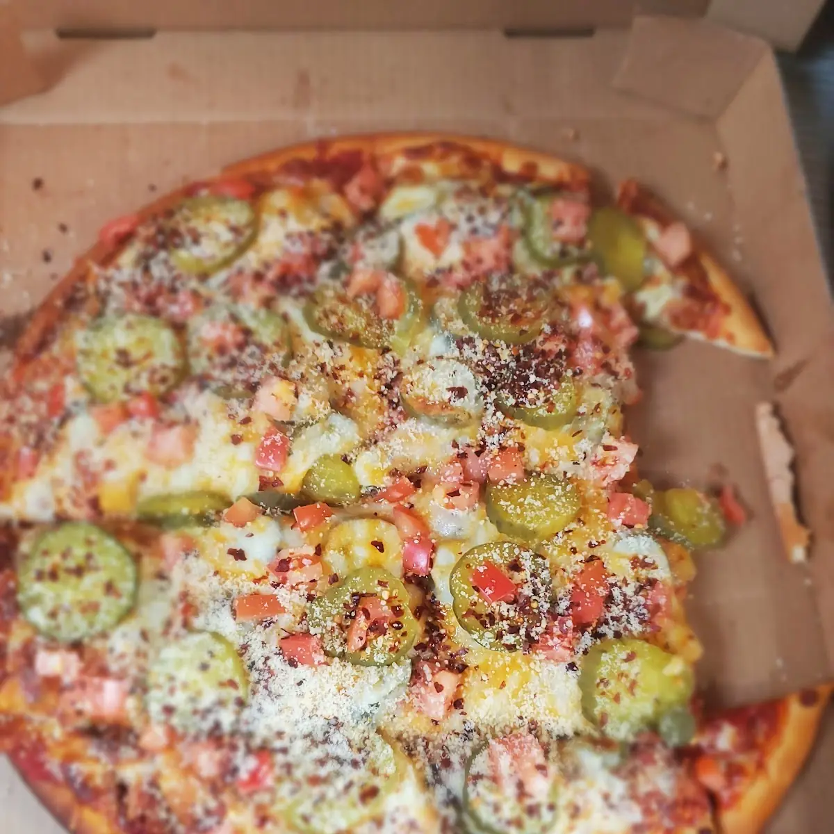 Bacon Cheeseburger Pizza with Jalapenos
