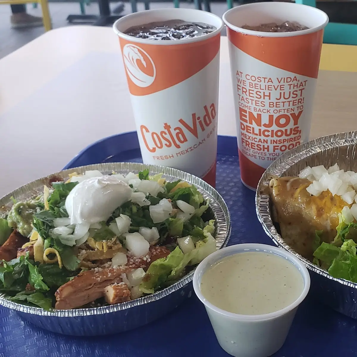 Grilled Chicken Burrito and Raspberry Chicken Salad