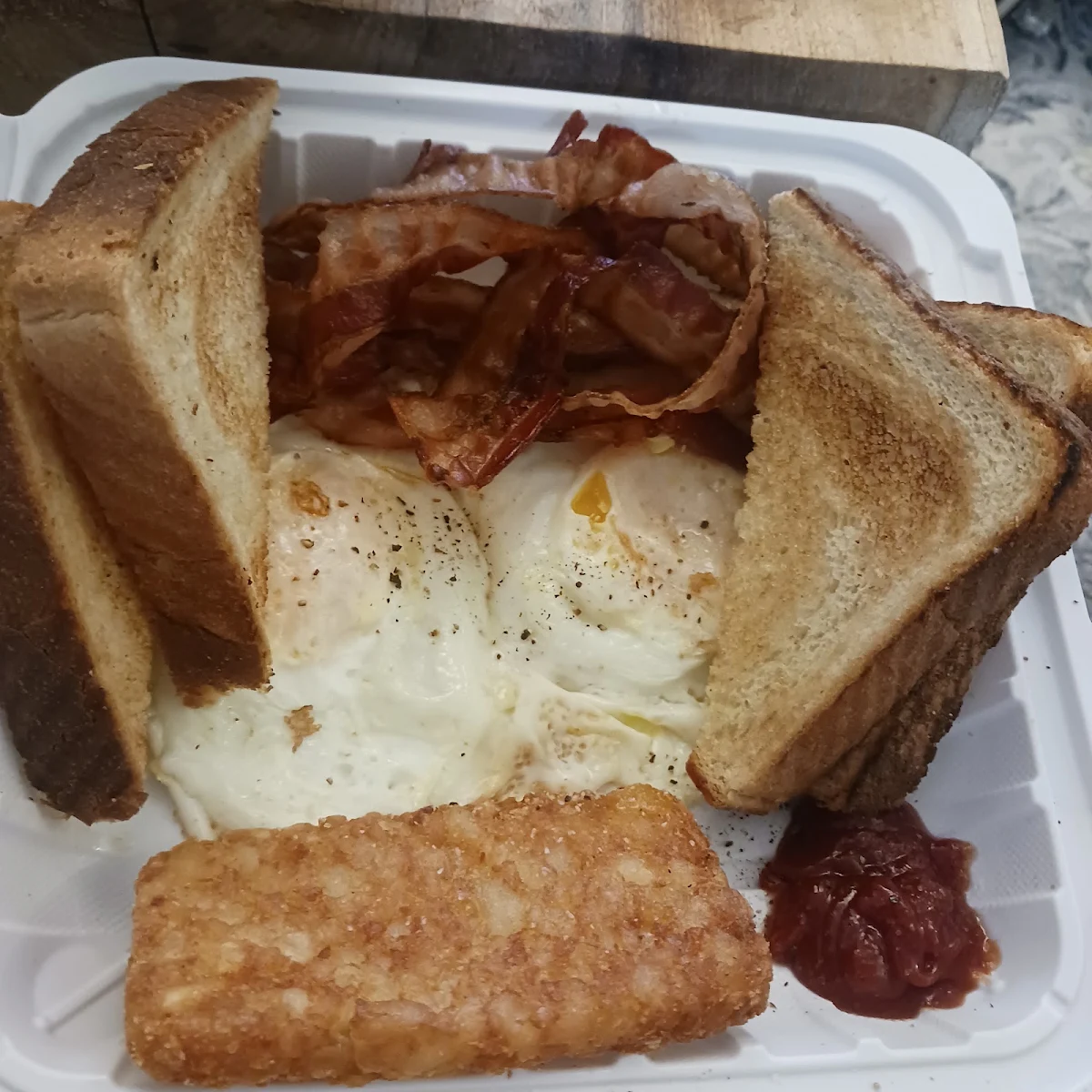 Egg and Bacon Breakfast Plate Takeout, A&W Canada