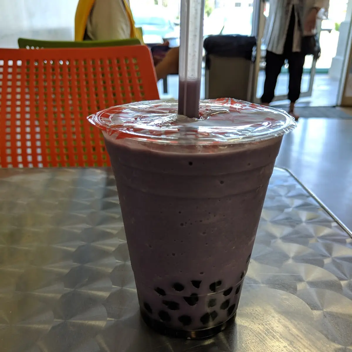 Taro Slush with Boba