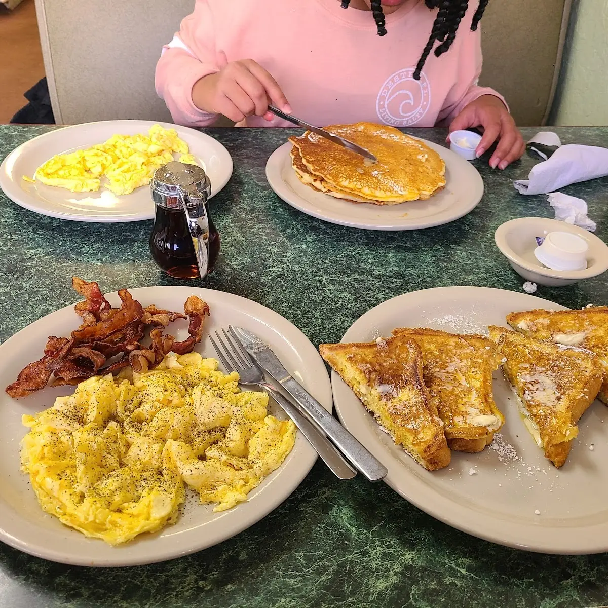 French Toast with Eggs and Bacon