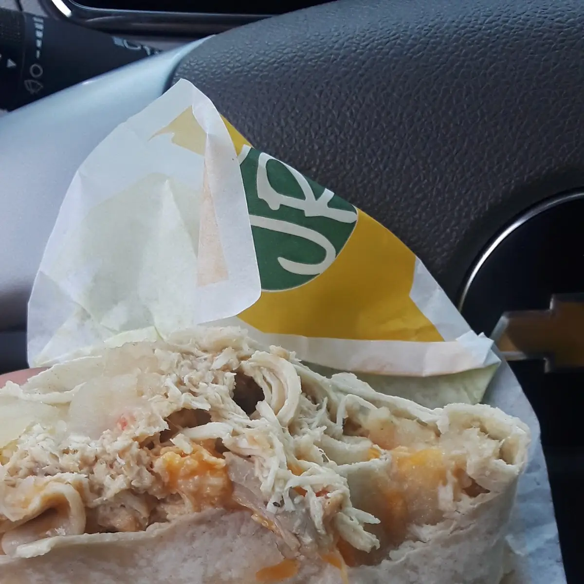 Potato and Pulled Chicken Burrito