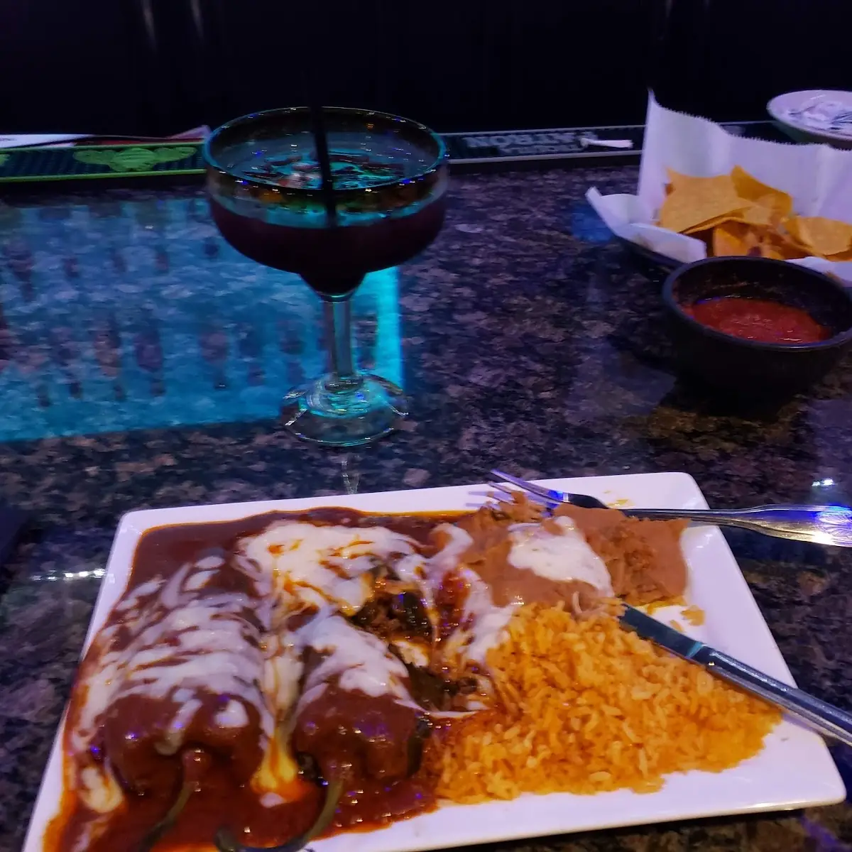 C. Cheese Quesadilla and Beef Enchilada