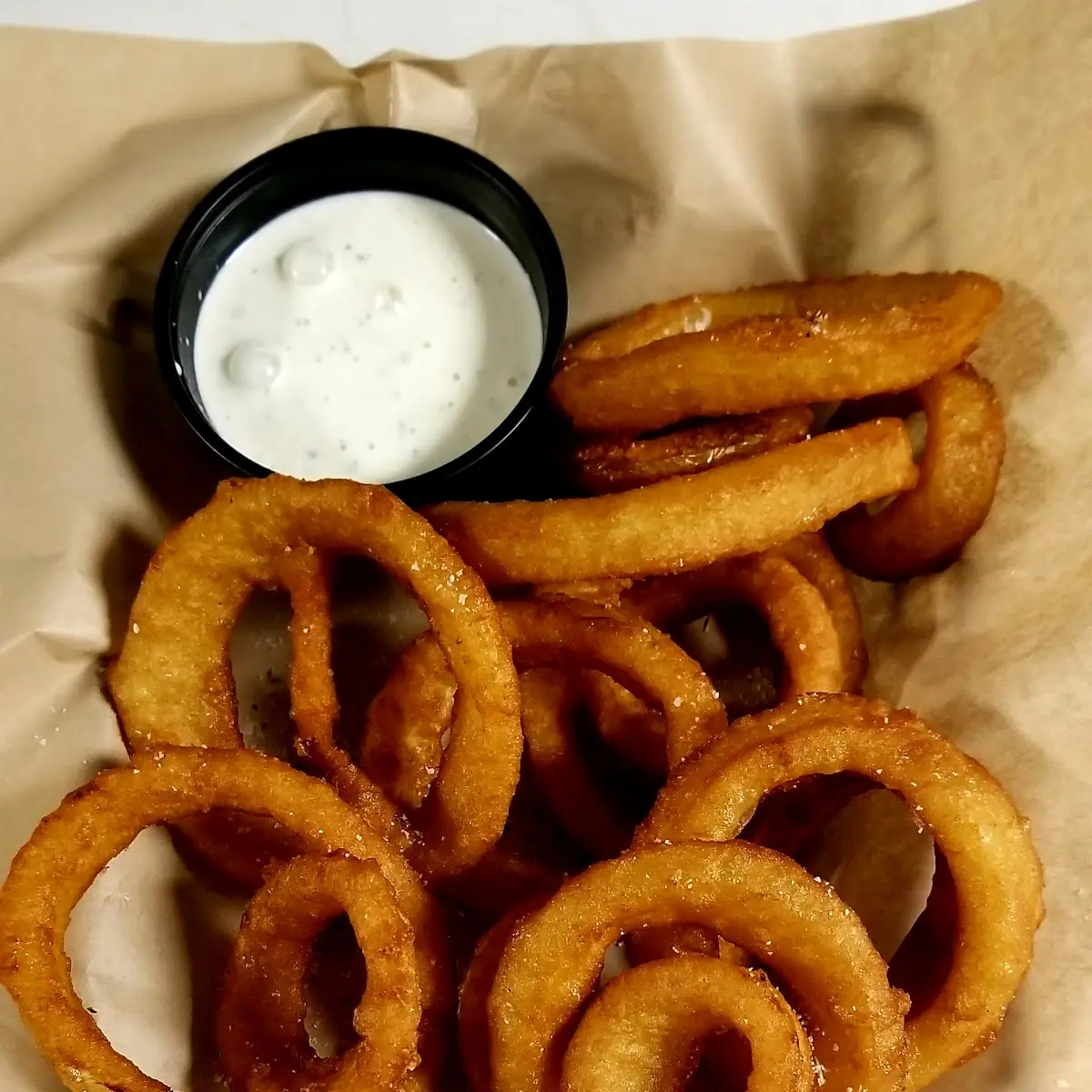 House Onion Rings with Ranch Dressing