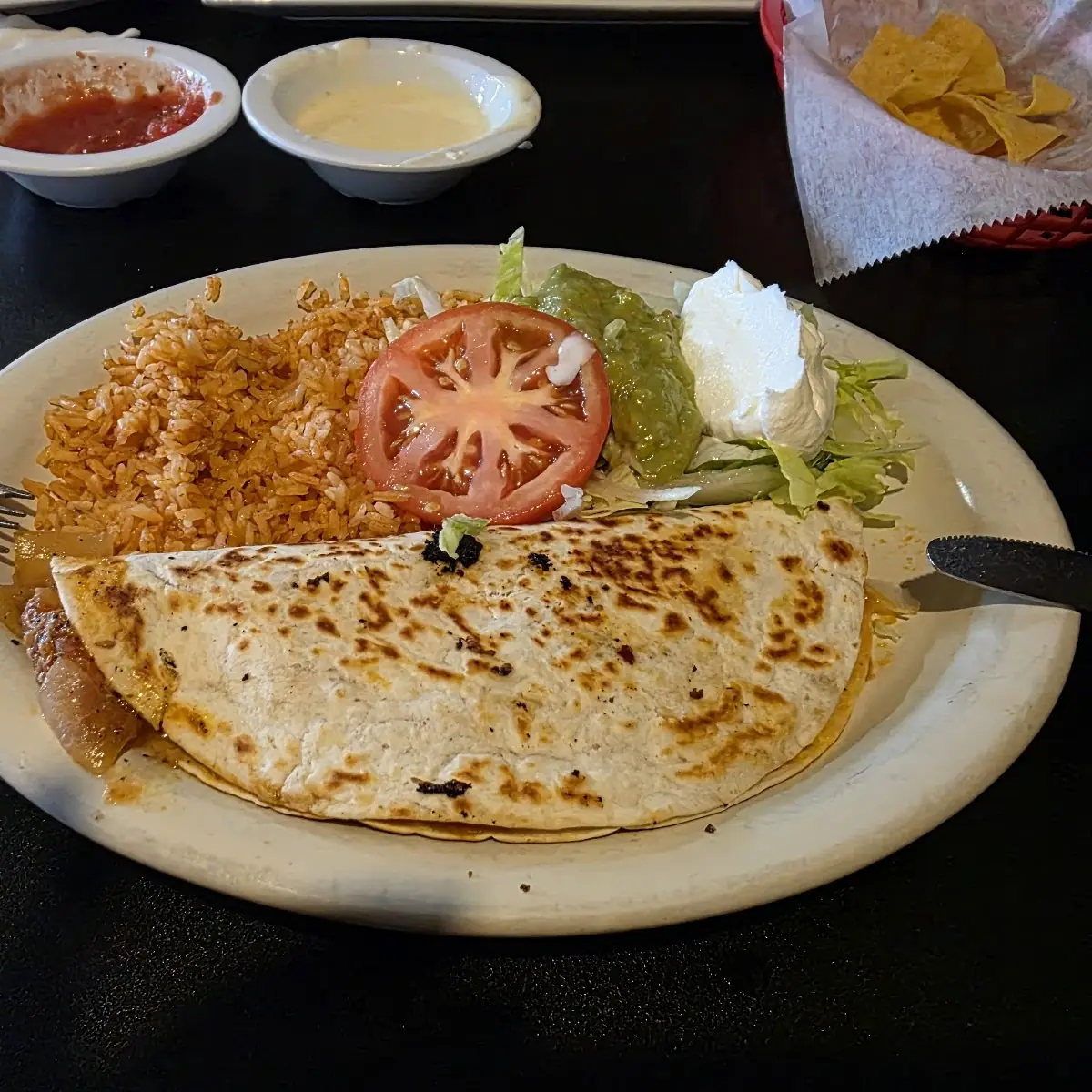 Chorizo and Chicken Quesadilla