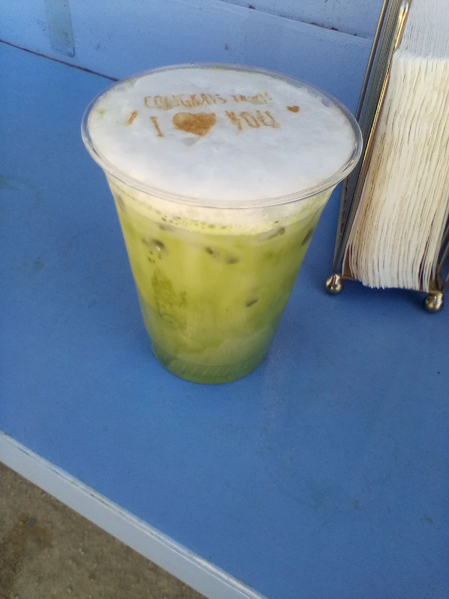 Matcha Latte with Coconut Water