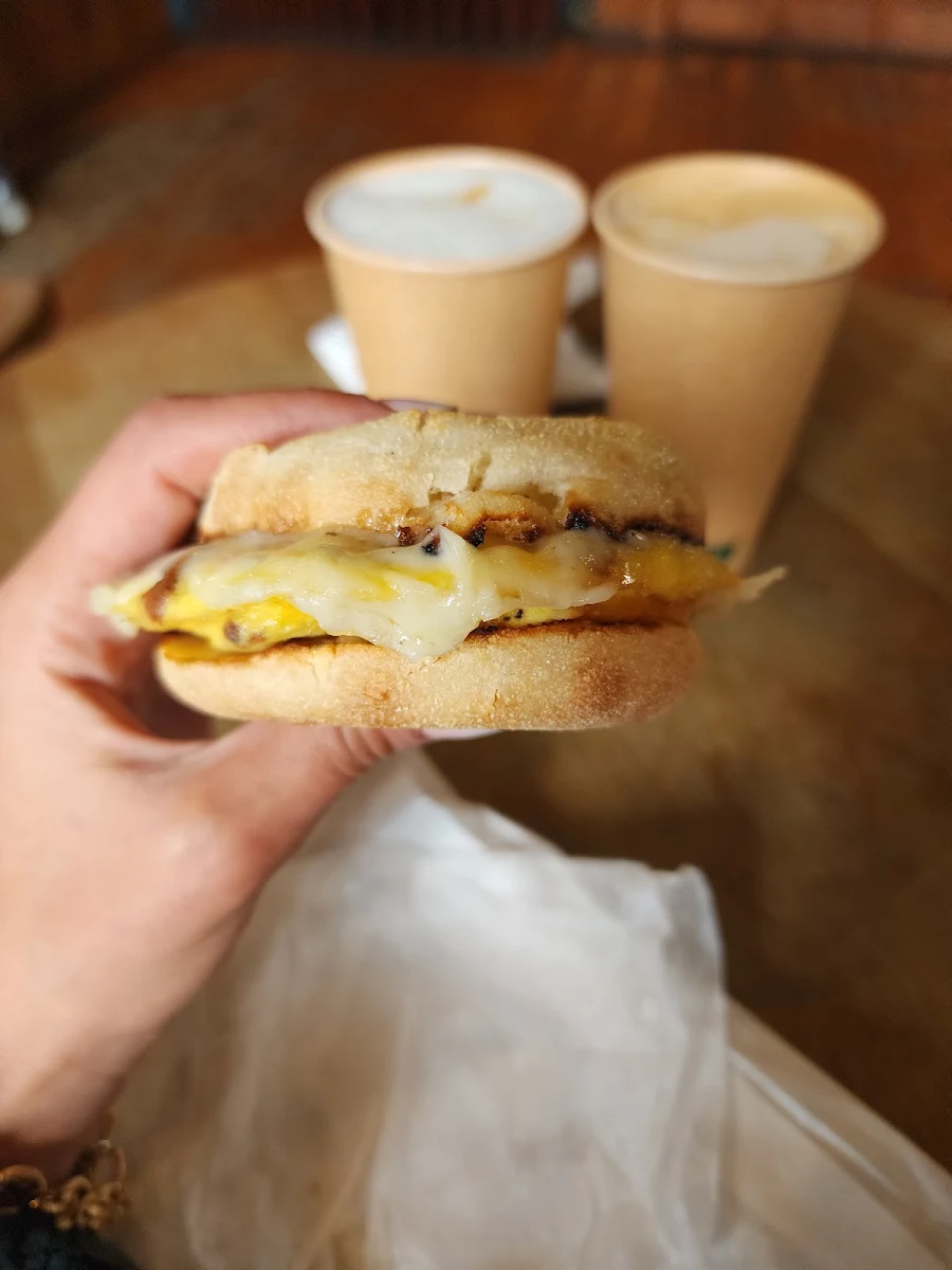 Breakfast Sandwich and Coffee Cup