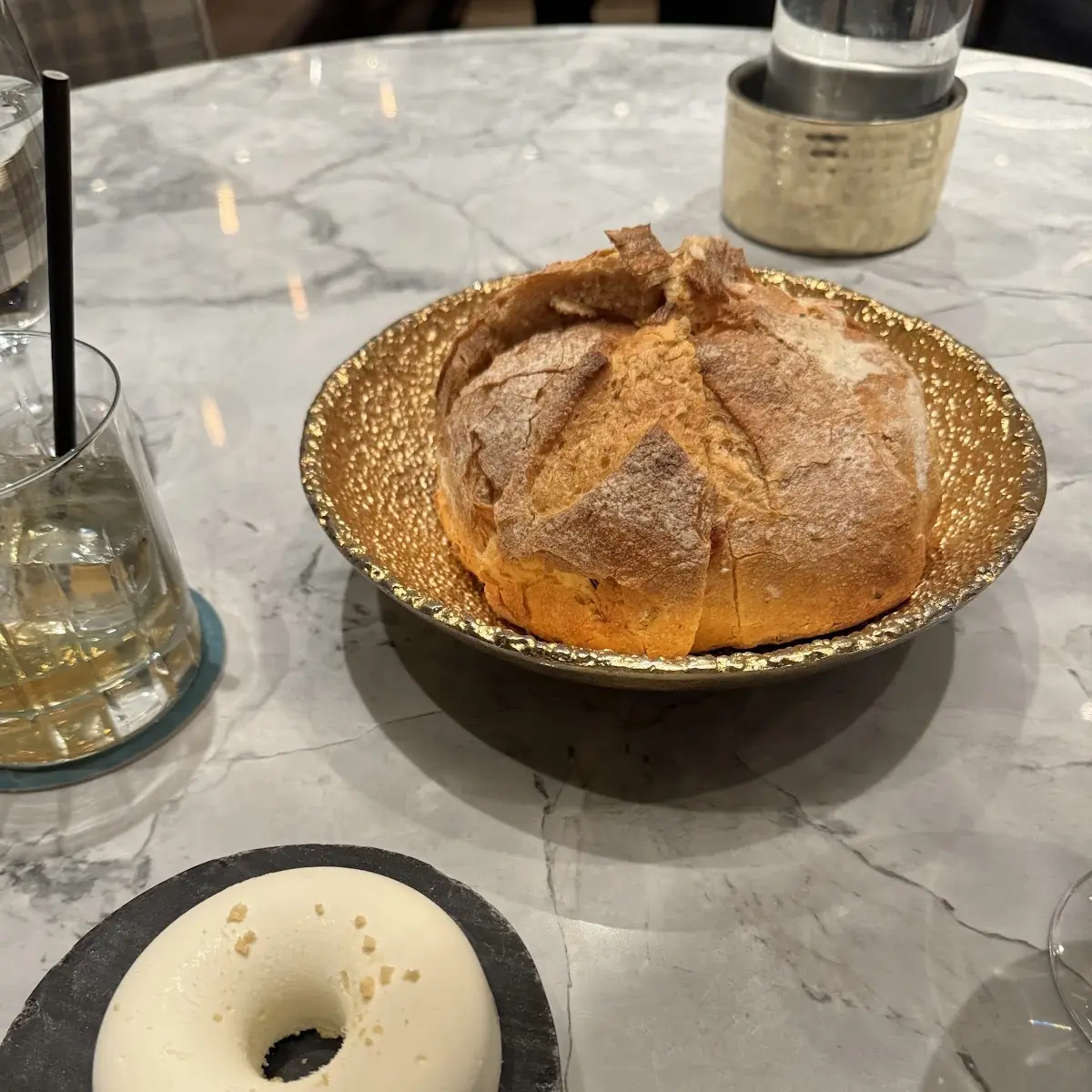 Tomato Basil Bread with Honey Butter