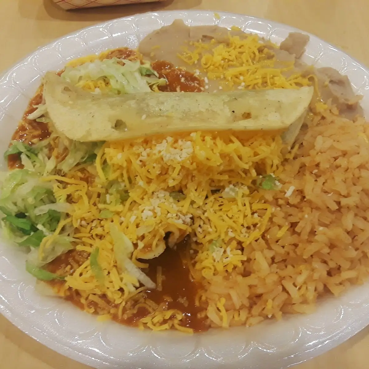 Taco and Enchilada Plate