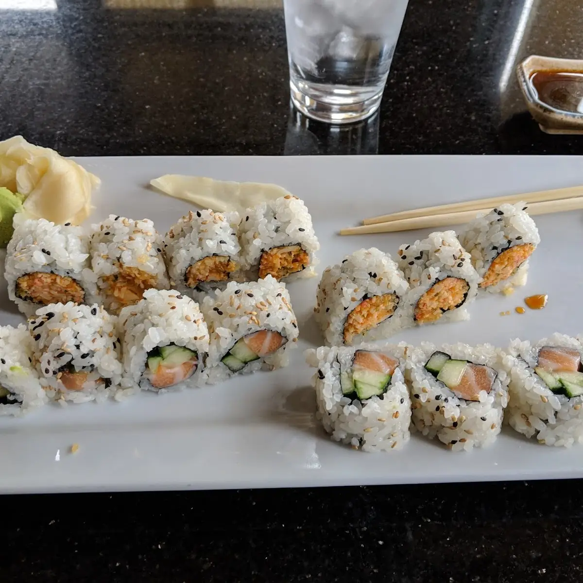 Spicy Tuna Roll and California Roll
