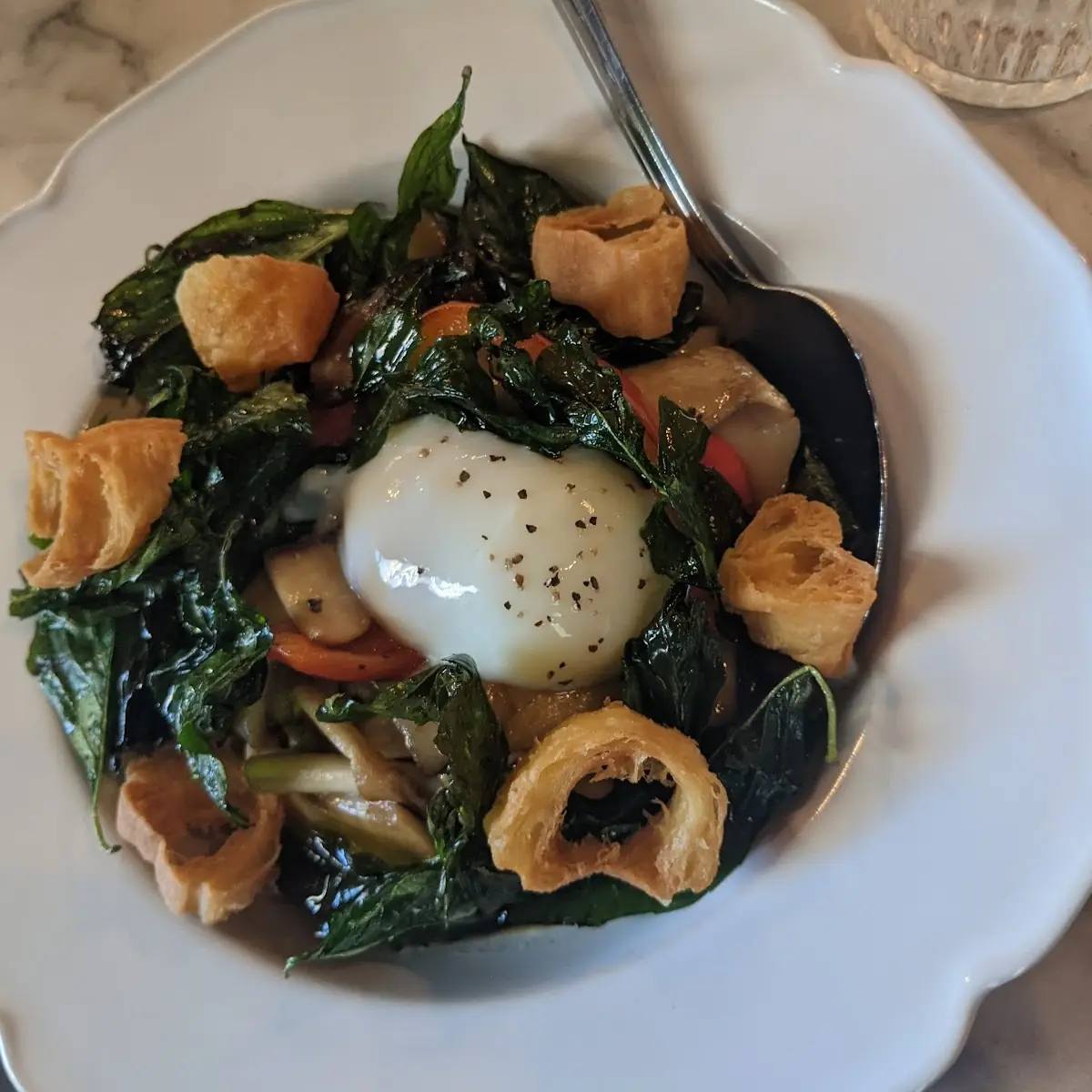 Mushroom Egg and Chinese Doughnut