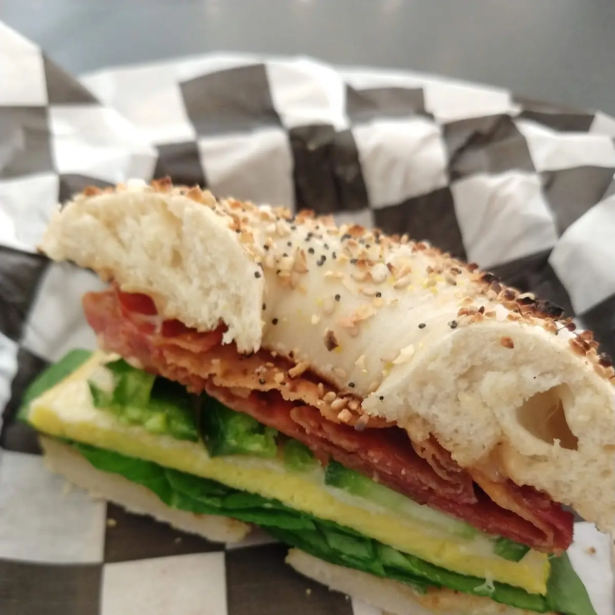 Spicy Everything Bagel Sandwich