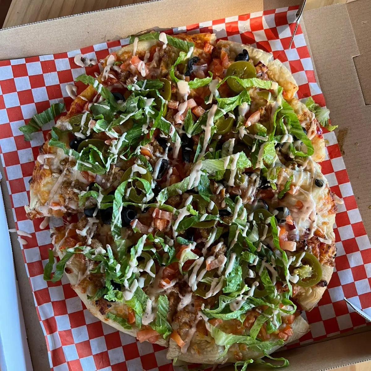 Taco Pizza w Ground Beef