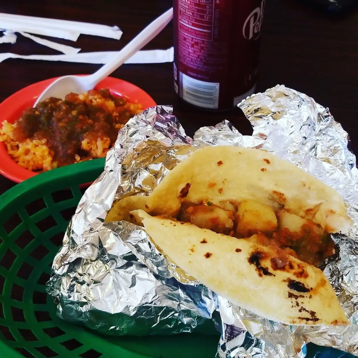 Egg Potato and Bean Tacos