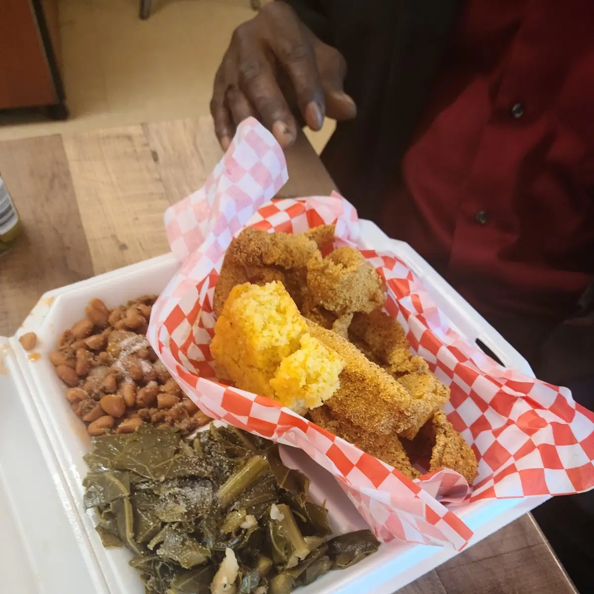 QPC Fried Fish Fijet Greens
