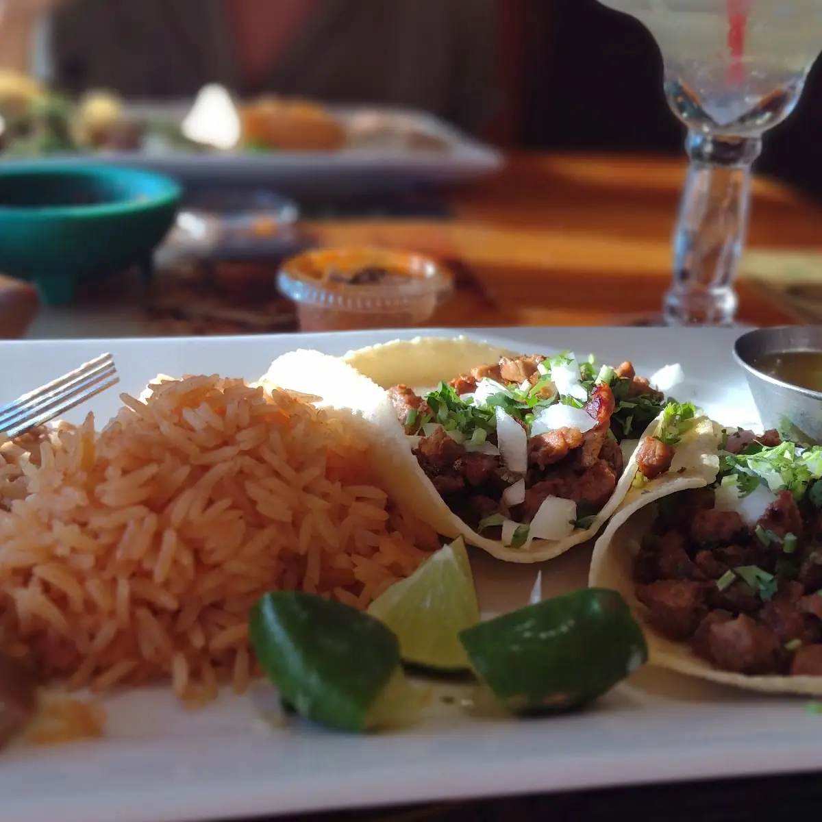 Tacos w Refried Beans & Rice