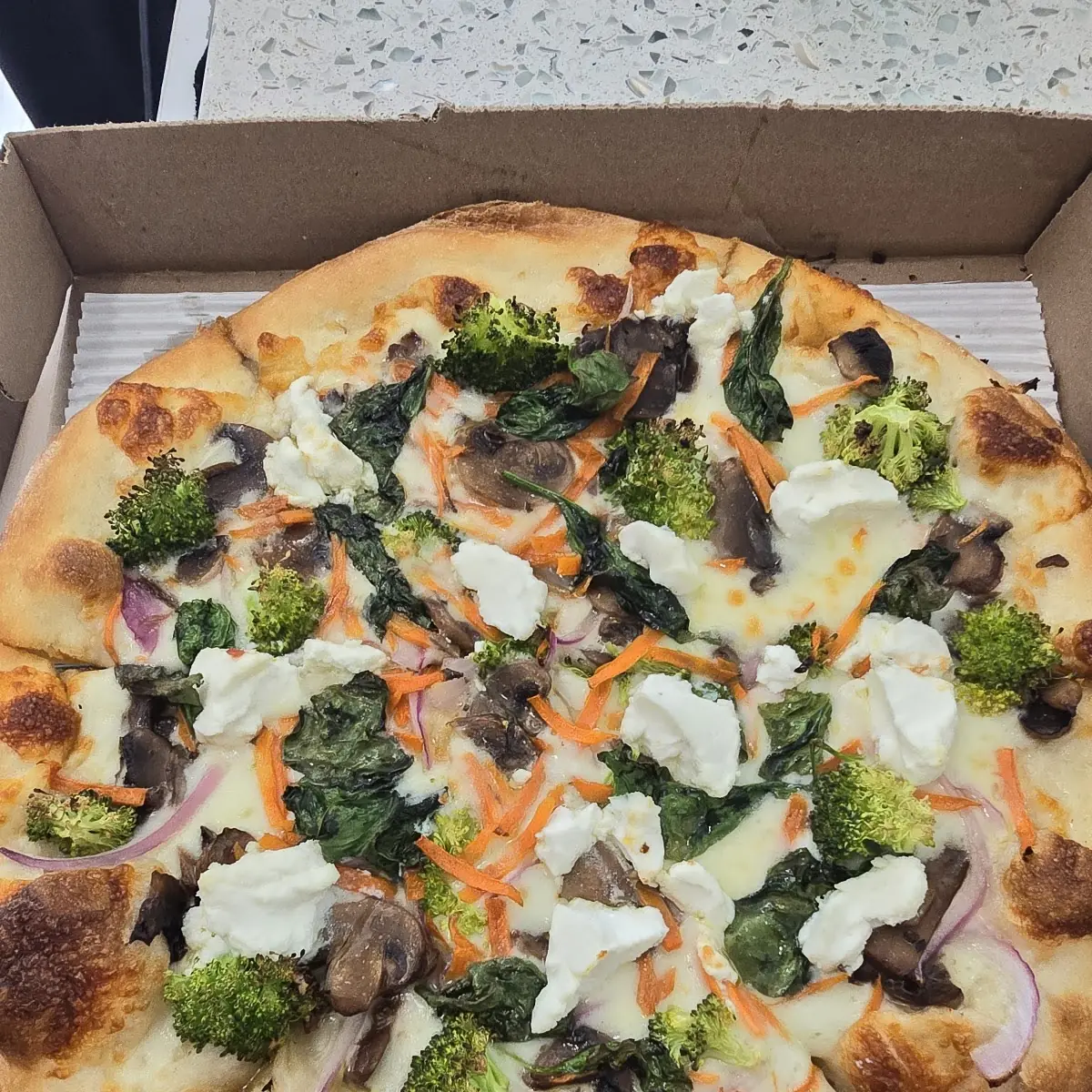 White Veggie Pizza
