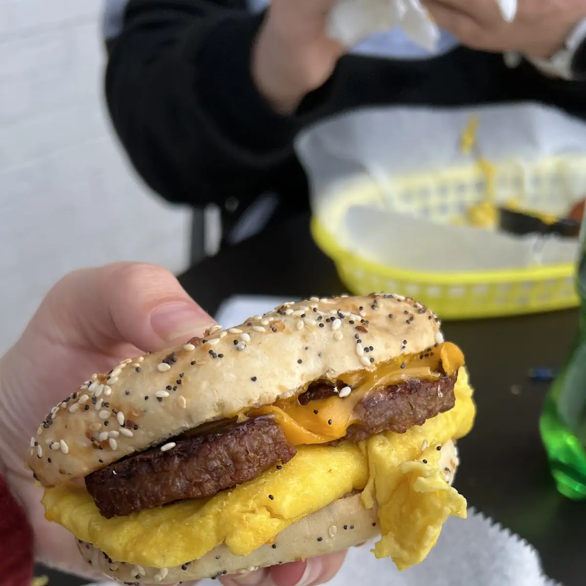 El Chingon with Just Egg on Everything Bagel