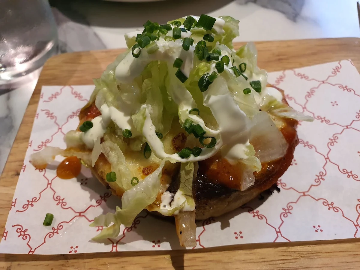 Fried Corn Pastry w Salsa Macha, Tres a Cinco