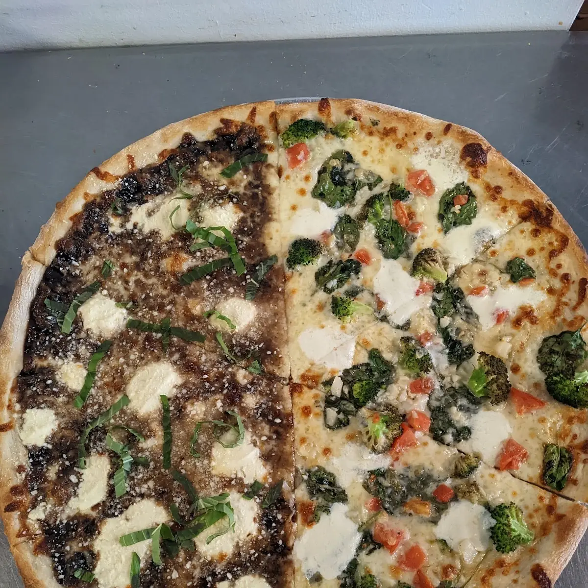Balsamic Glaze with Ricotta Cheese and Veggie Lover